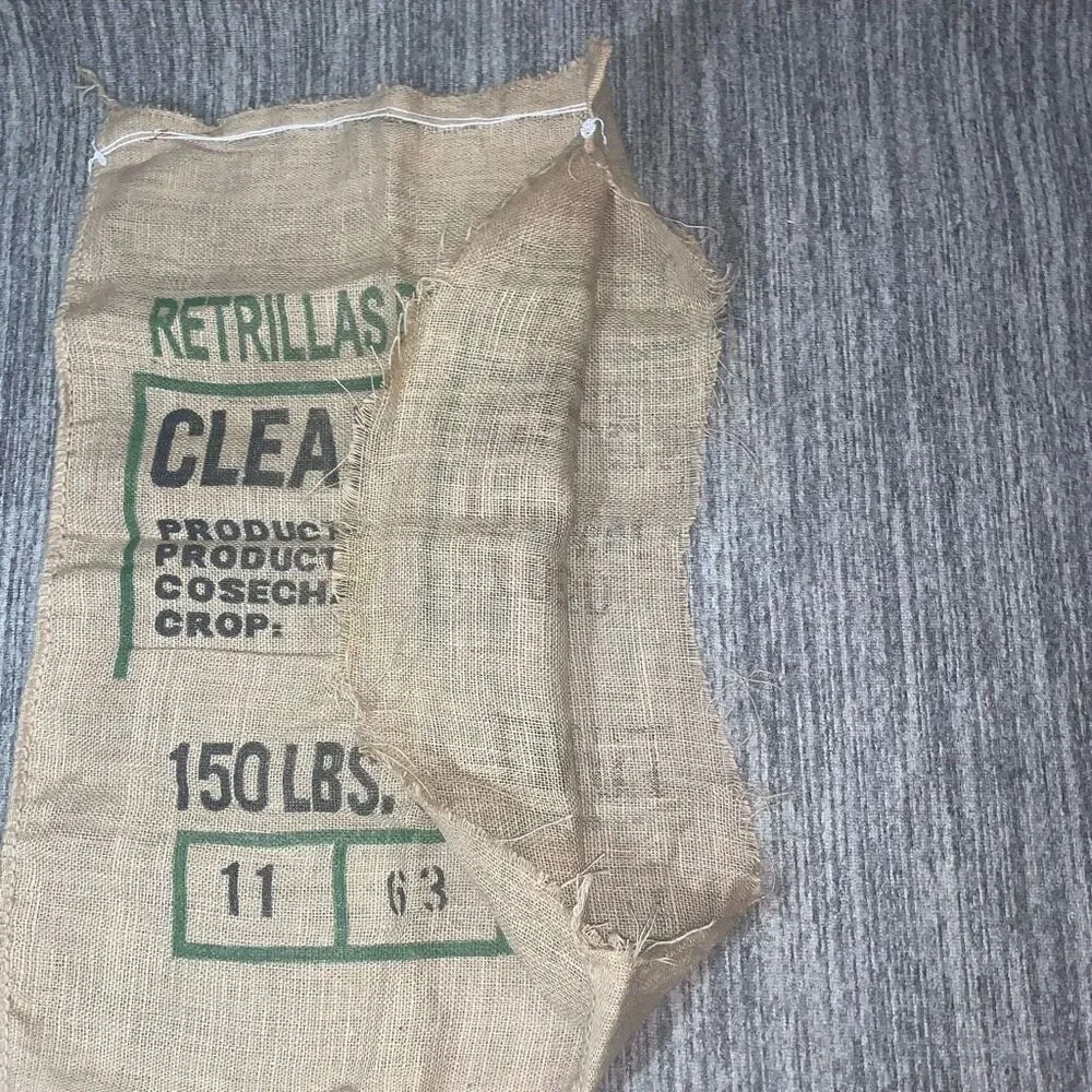 Burlap Coffee Bean Bag Retrillas Del Pacifico‎ Cafe Decor 2019-2020 Tan